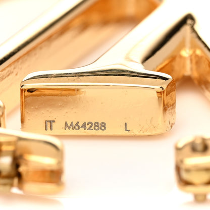 Louis Vuitton Metal Louise Hoop Earrings Gold 4 of 5