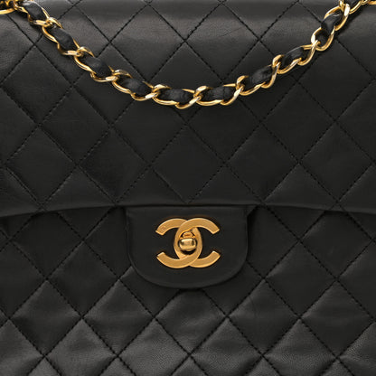 Chanel Lambskin Quilted Medium Double Flap Black 8 of 12