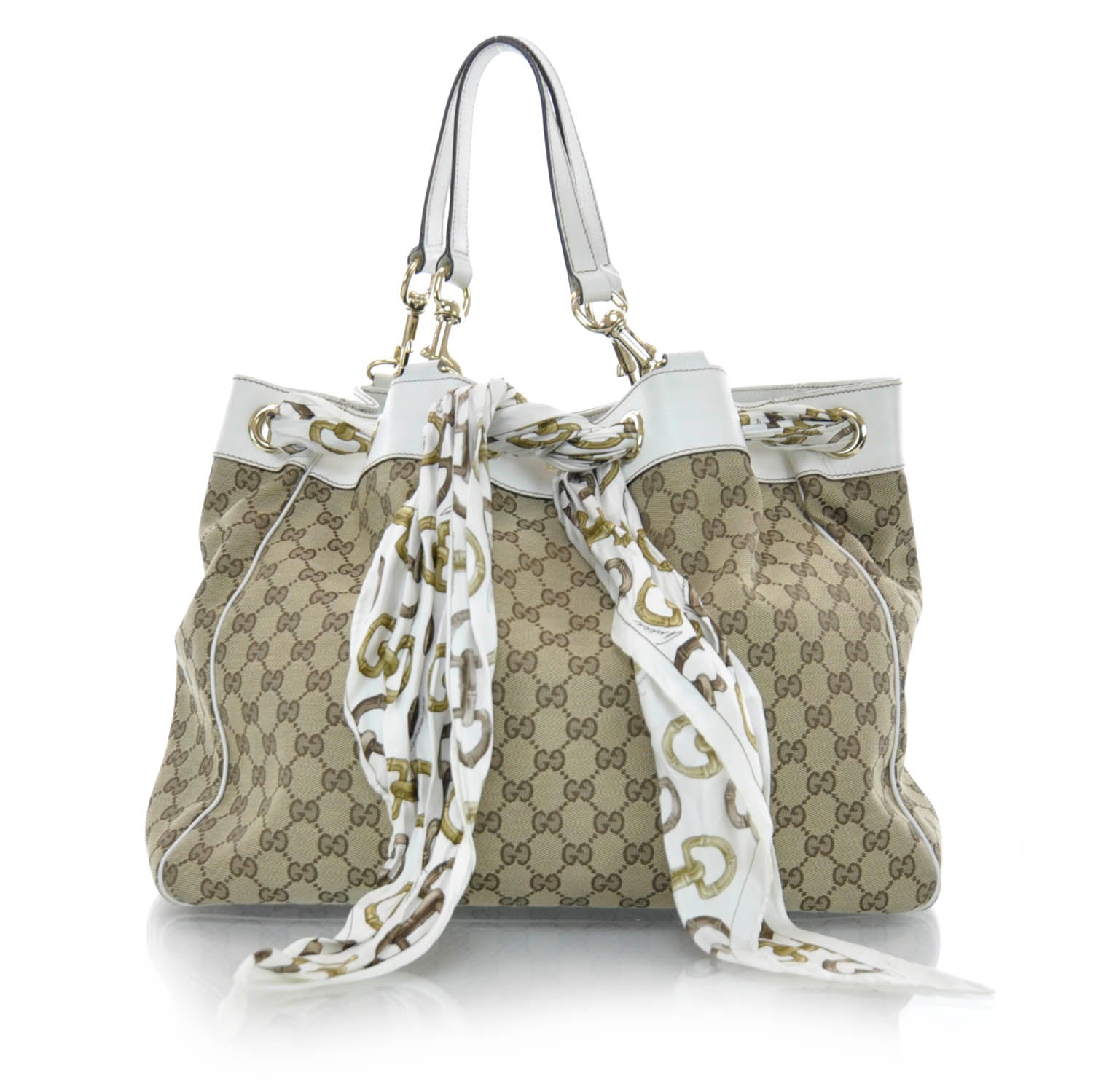Gucci Monogram Positano Tote Ivory 1 of 10