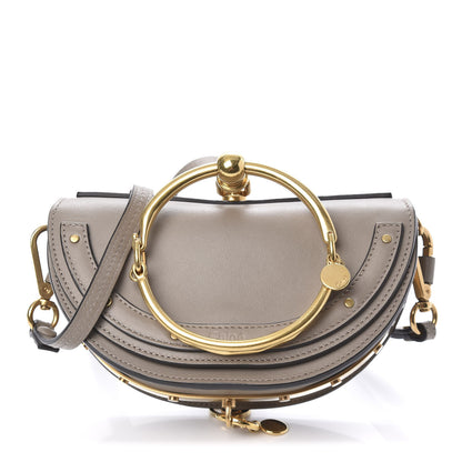 Chloe Calfskin Small Nile Bracelet Minaudiere Bag Motty Grey 1 of 10