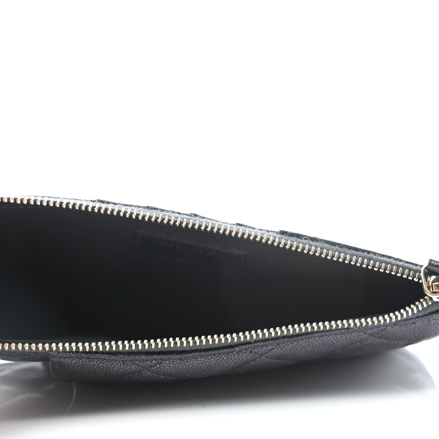 Chanel Iridescent Caviar Quilted Classic Flat Wallet Pouch Black 5 of 7