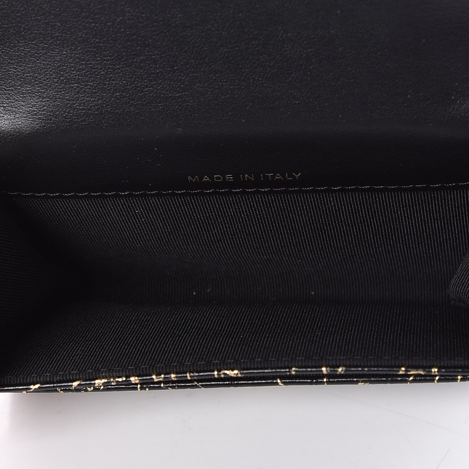 Chanel Calfskin Crocodile Embossed Graffiti 2.55 Cocodile Reissue Flap Card Holder Black Gold 5 of 9