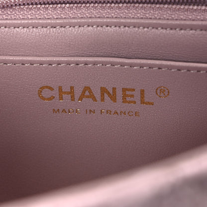 Chanel Tweed Quilted Mini Rectangular Flap Light Pink 6 of 10