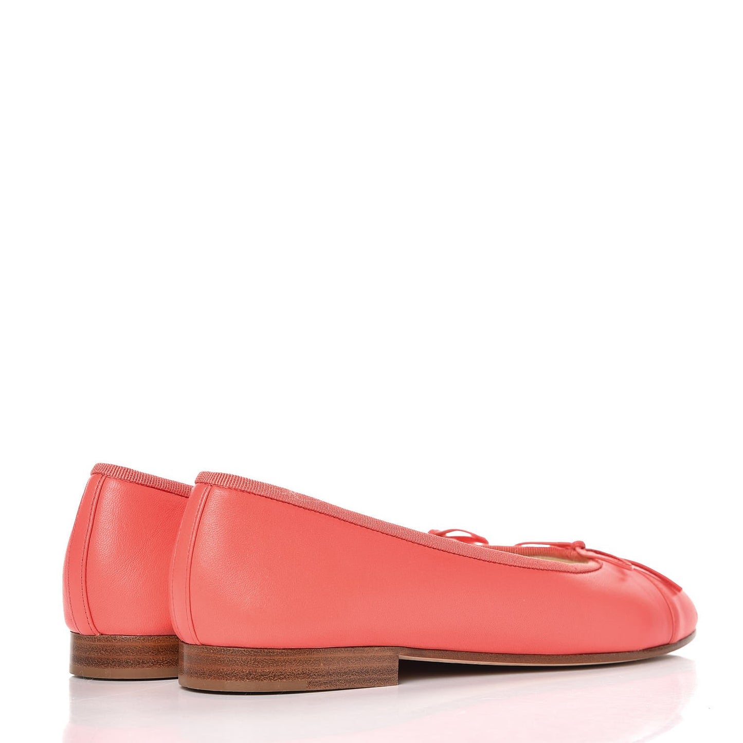 Lambskin Cap Toe CC Ballerina Flats 37 Corail