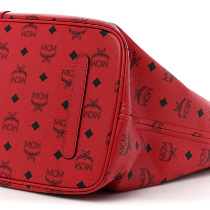 MCM Visetos Large Liz Reversible Shopper Tote Ruby Red 11 of 21