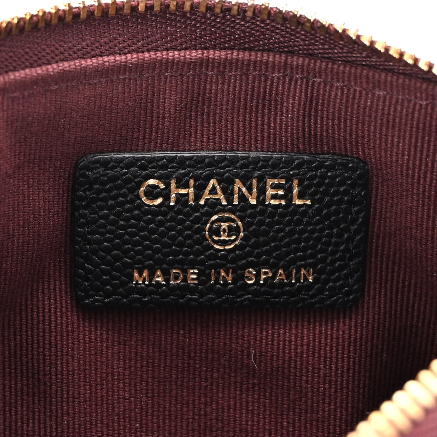 Caviar Quilted Small Cosmetic Case Black