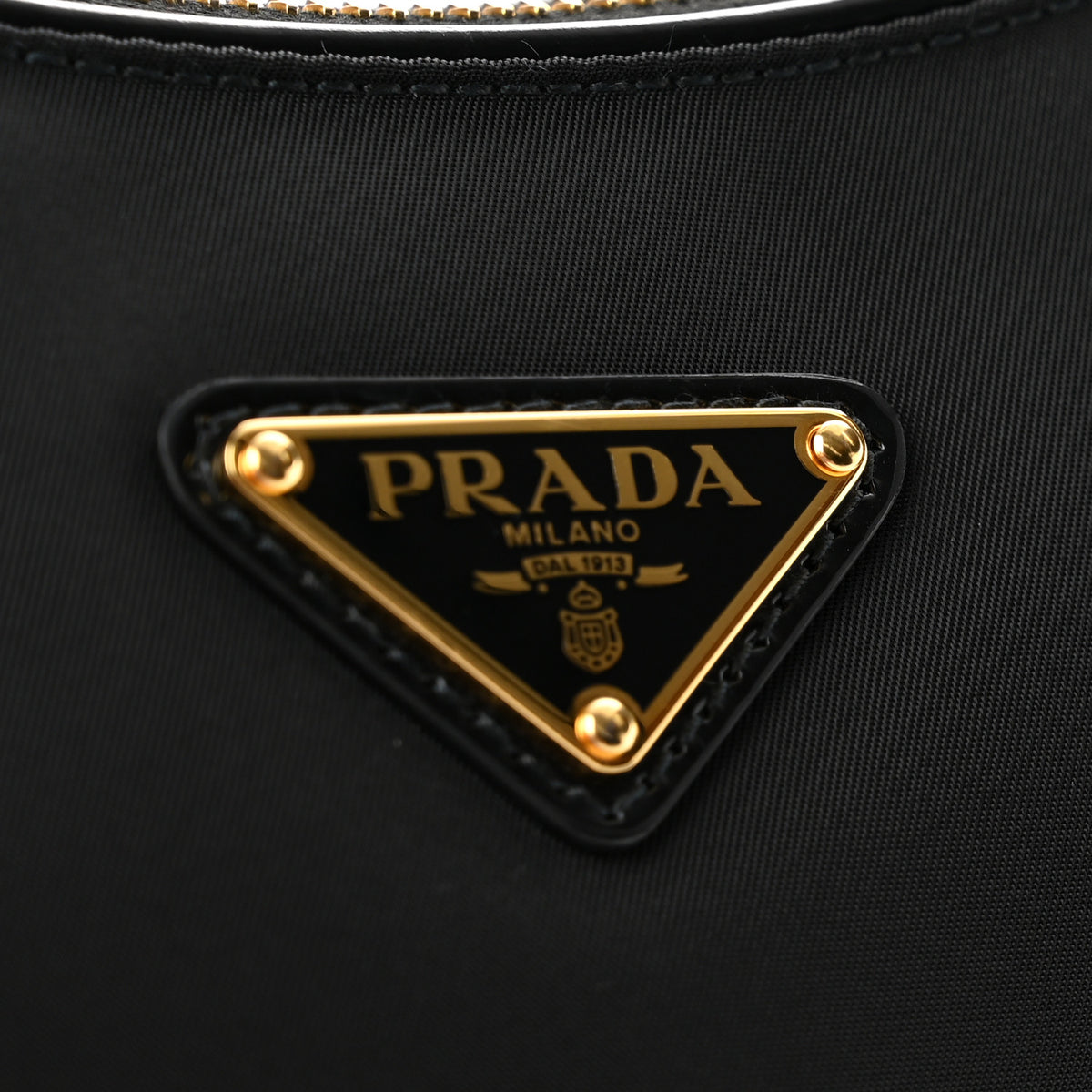 Prada Re-Nylon Spazzolato Arque Shoulder Bag Black 13 of 13