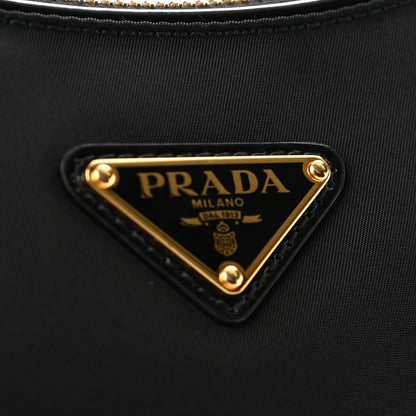 Prada Re-Nylon Spazzolato Arque Shoulder Bag Black 13 of 13