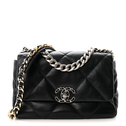 Chanel Lambskin Quilted Medium Chanel 19 Flap Black 1 of 10