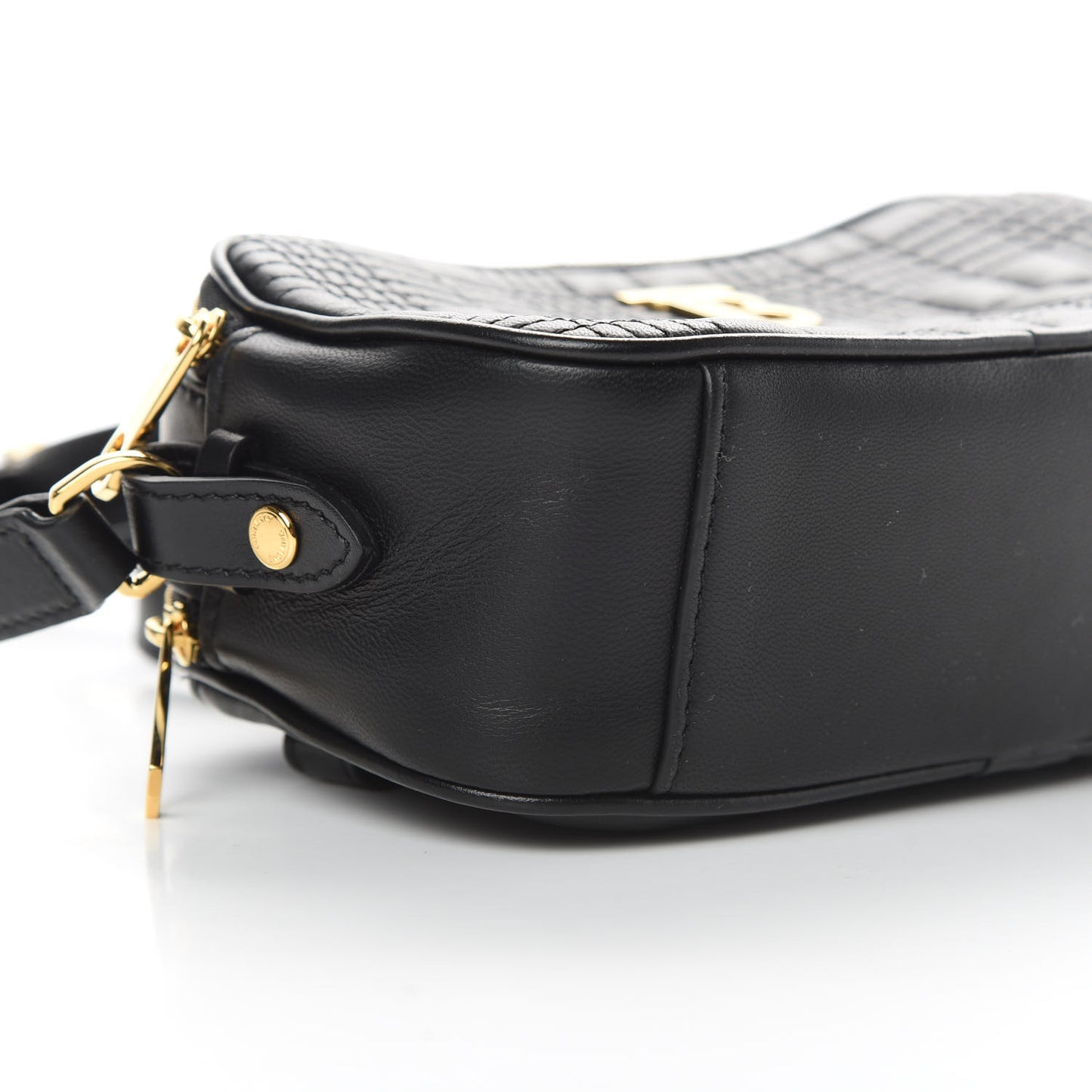 Lambskin Quilted Mini Camera Bag Black
