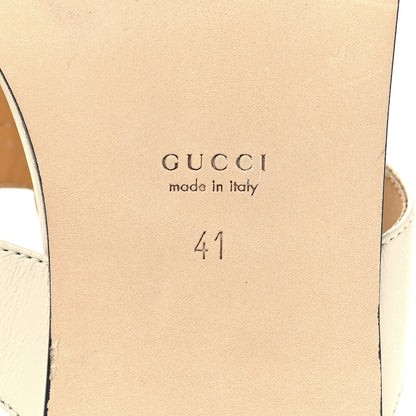 Gucci Calfskin Double G Thong Flat Sandals 41 White 4 of 9