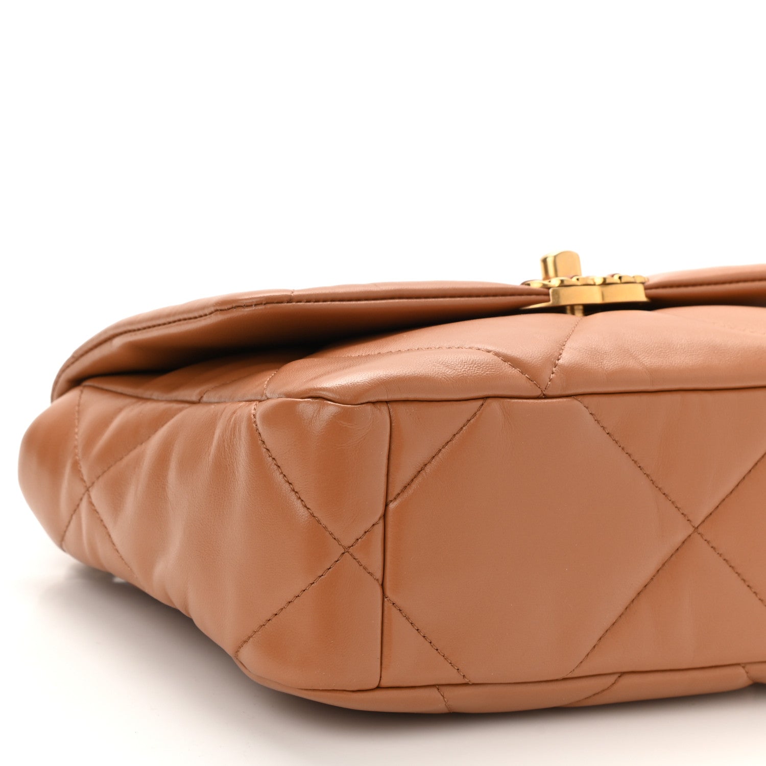 Chanel Lambskin Quilted Medium Chanel 19 Flap Brown 9 of 11