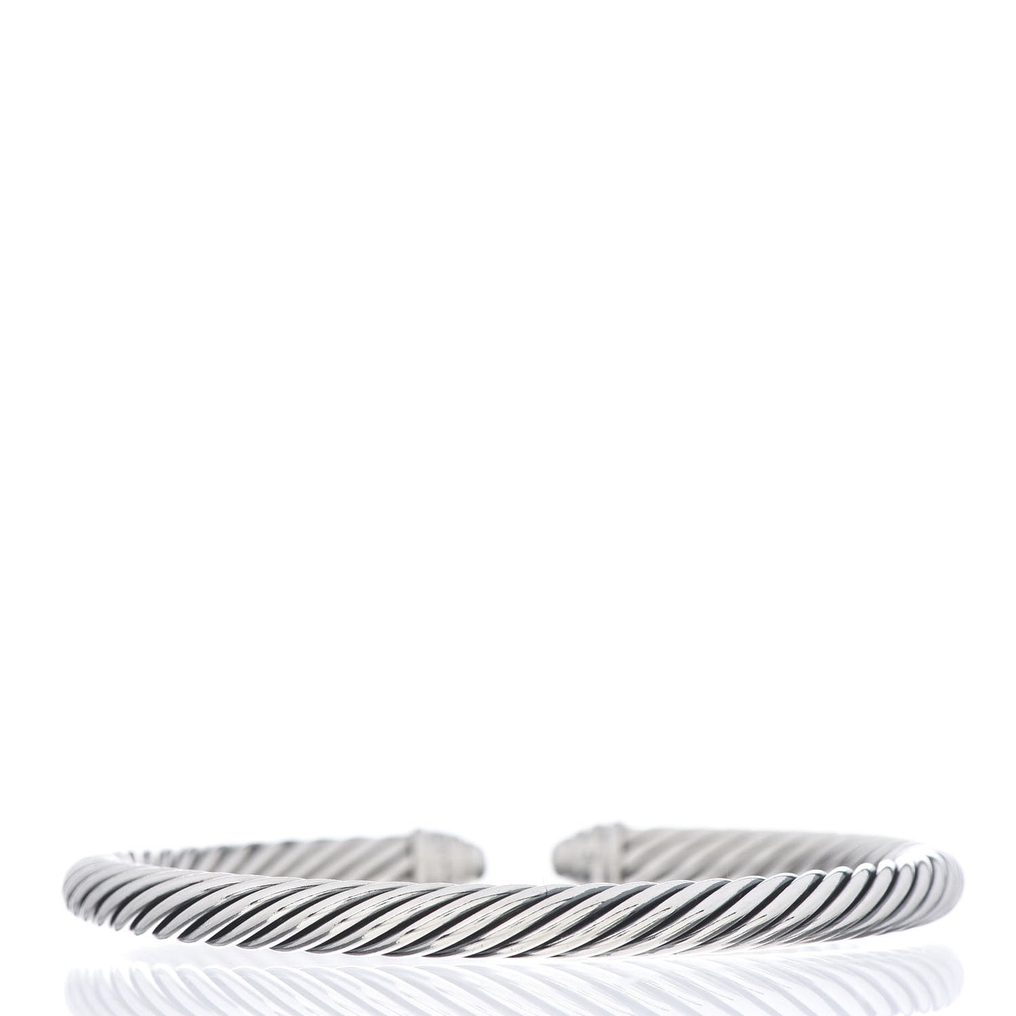 Sterling Silver Diamond 5mm Cable Classics Dome Bracelet