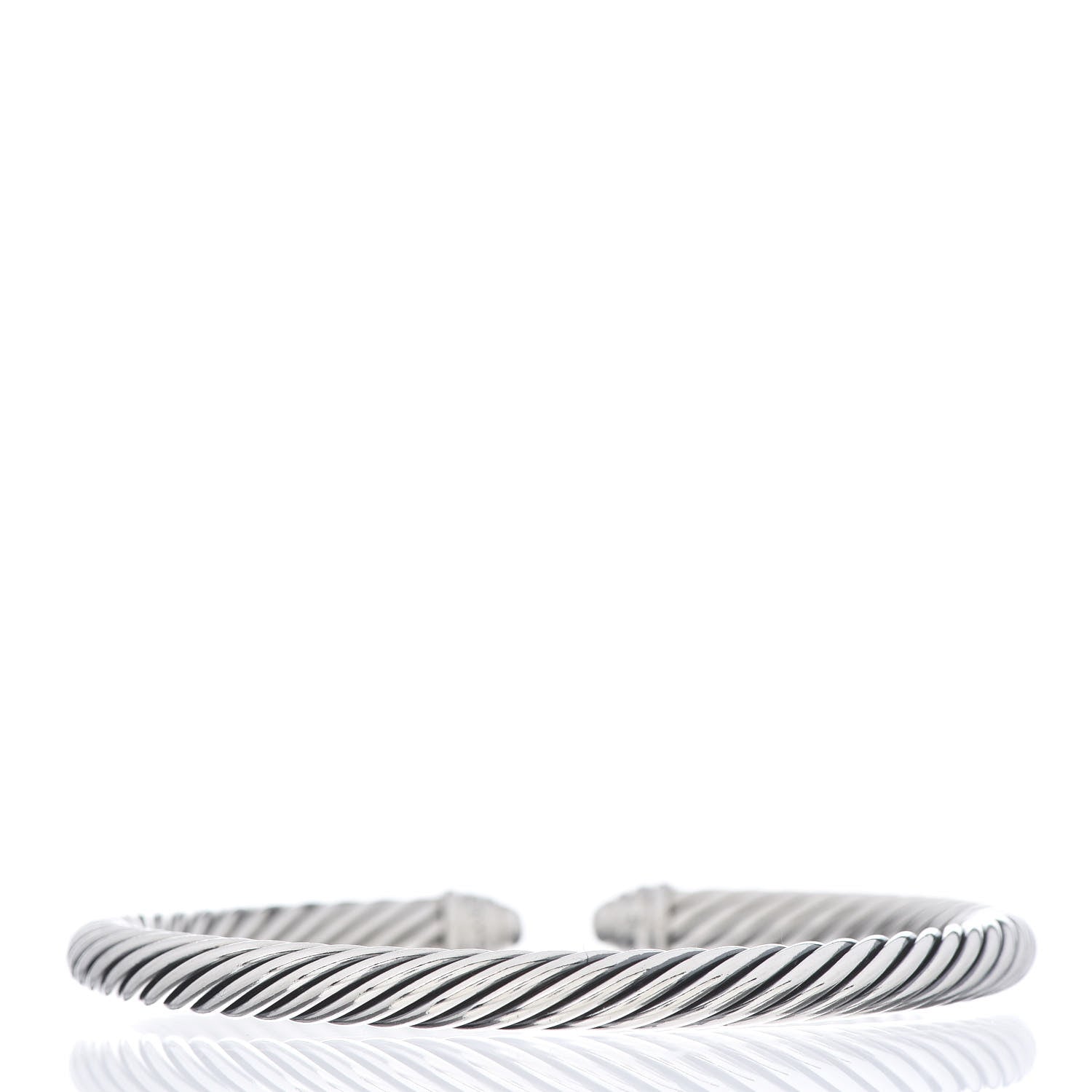 David Yurman Sterling Silver Diamond 5mm Cable Classics Dome Bracelet 3 of 4