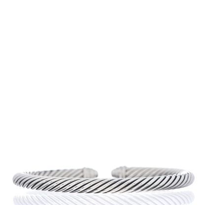 David Yurman Sterling Silver Diamond 5mm Cable Classics Dome Bracelet 3 of 4