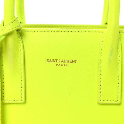 Saint Laurent Calfskin Nano Sac De Jour Neon Yellow 6 of 27