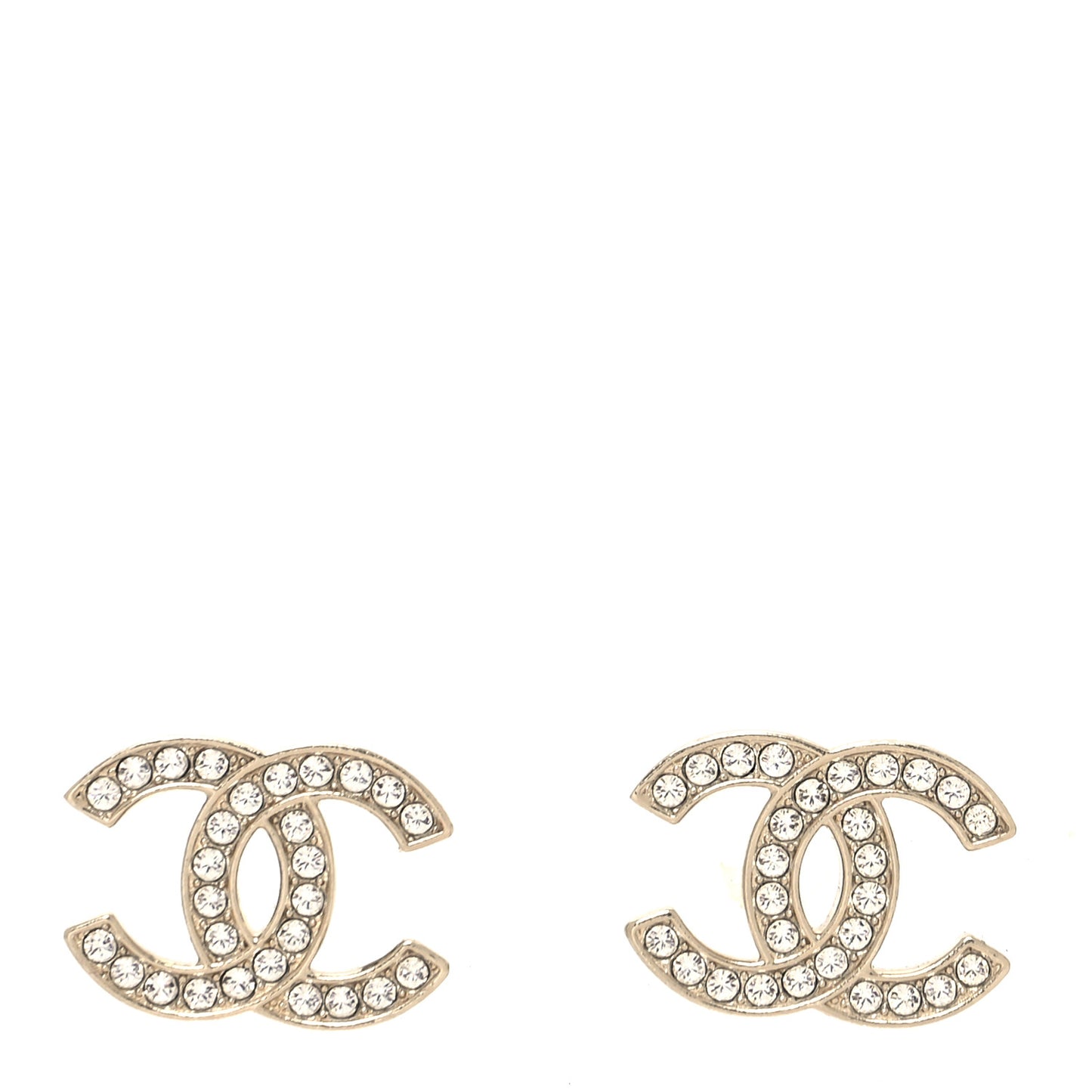 Crystal CC Earrings Gold