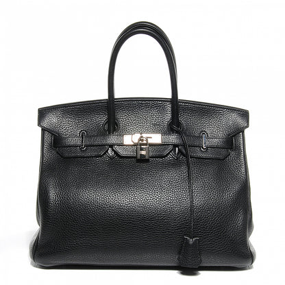 Hermes Taurillon Clemence Birkin 35 Black 1 of 7
