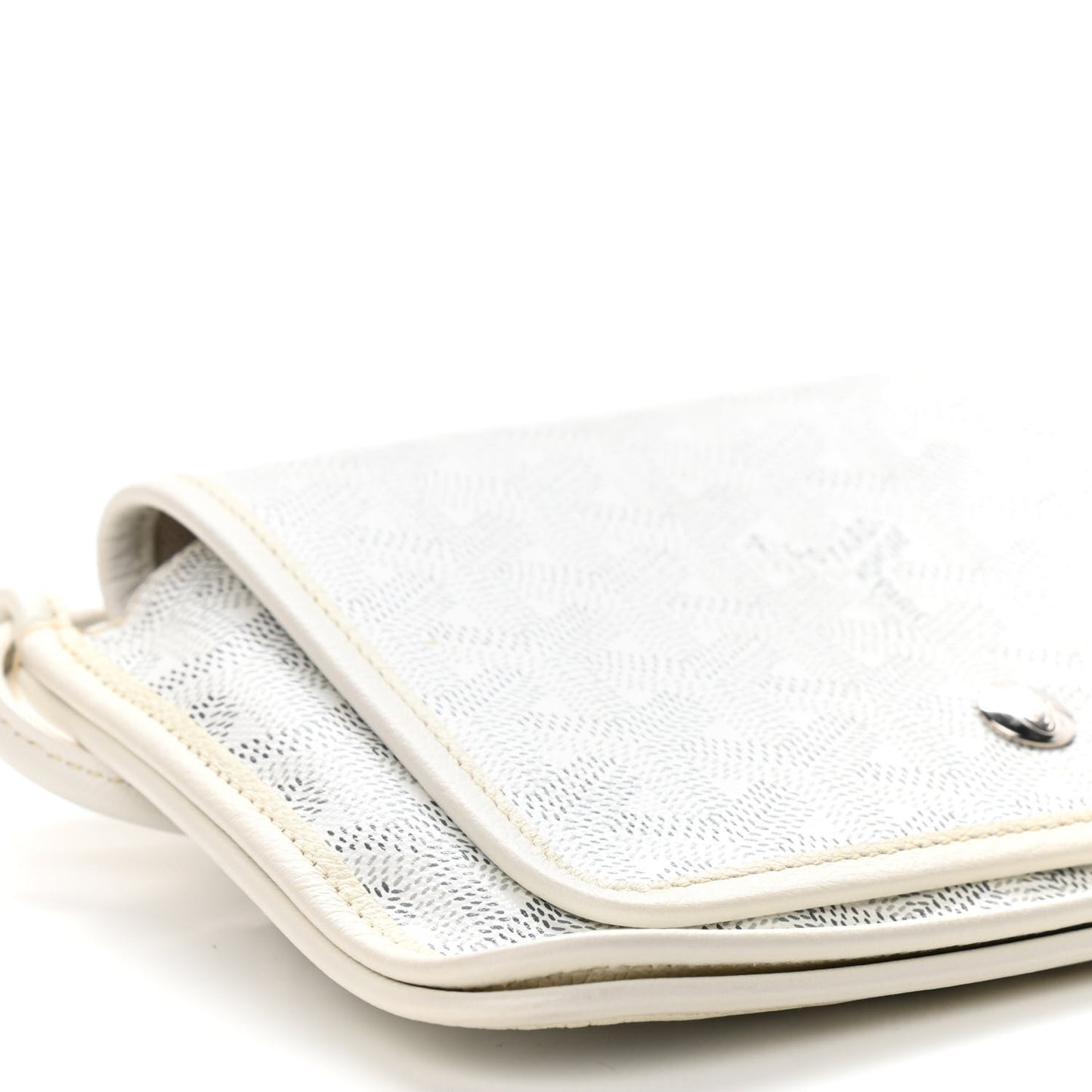 Goyardine Plumet Wallet Clutch White