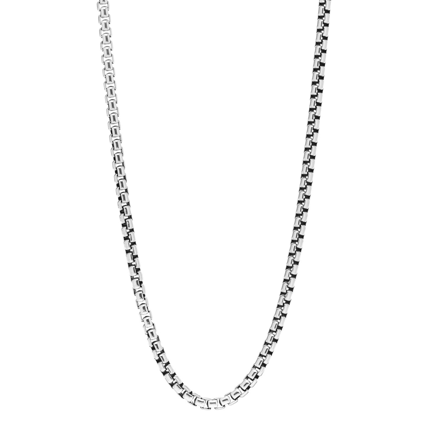 Sterling Silver 5mm Box Chain Necklace 22"