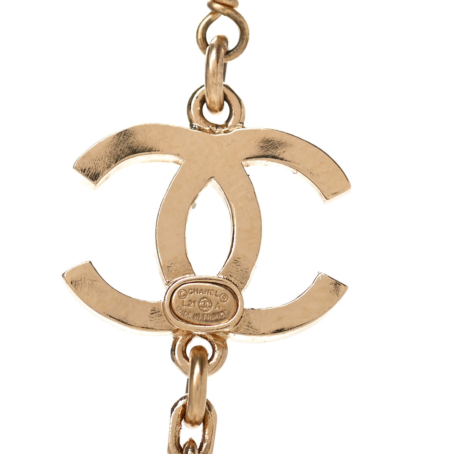 Crystal Pearl Airpod Necklace Gold