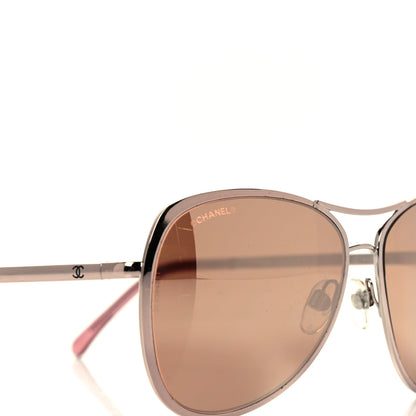 Chanel 18K Pilot Summer Sunglasses 4223 Pink Gold 7 of 8