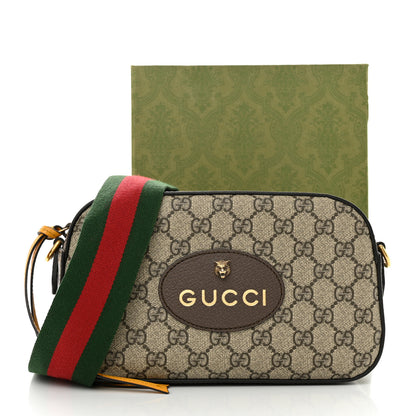 Gucci GG Supreme Monogram Web Neo Vintage Shoulder Bag Beige New Acero Crop 11 of 11
