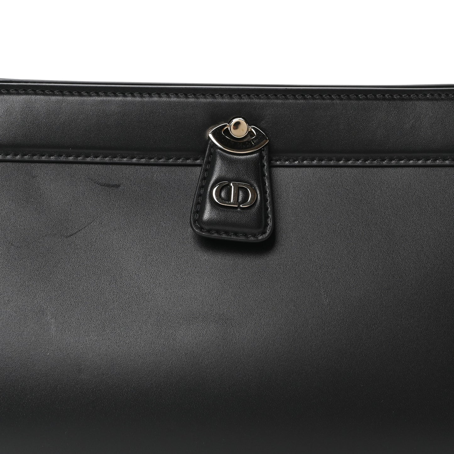 Calfskin Medium Key Shoulder Bag Black