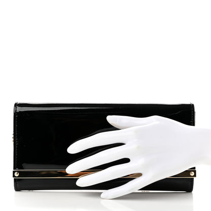 Jimmy Choo Patent Clutch Black 2 of 6