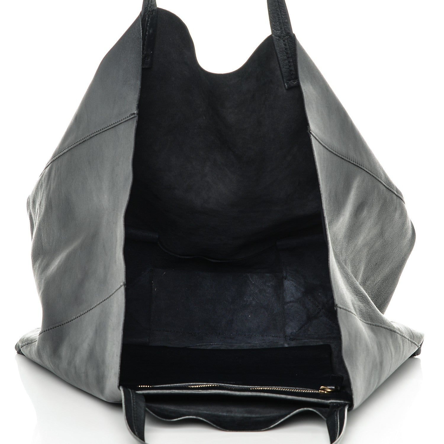 Celine Lambskin Horizontal Cabas Black 5 of 6