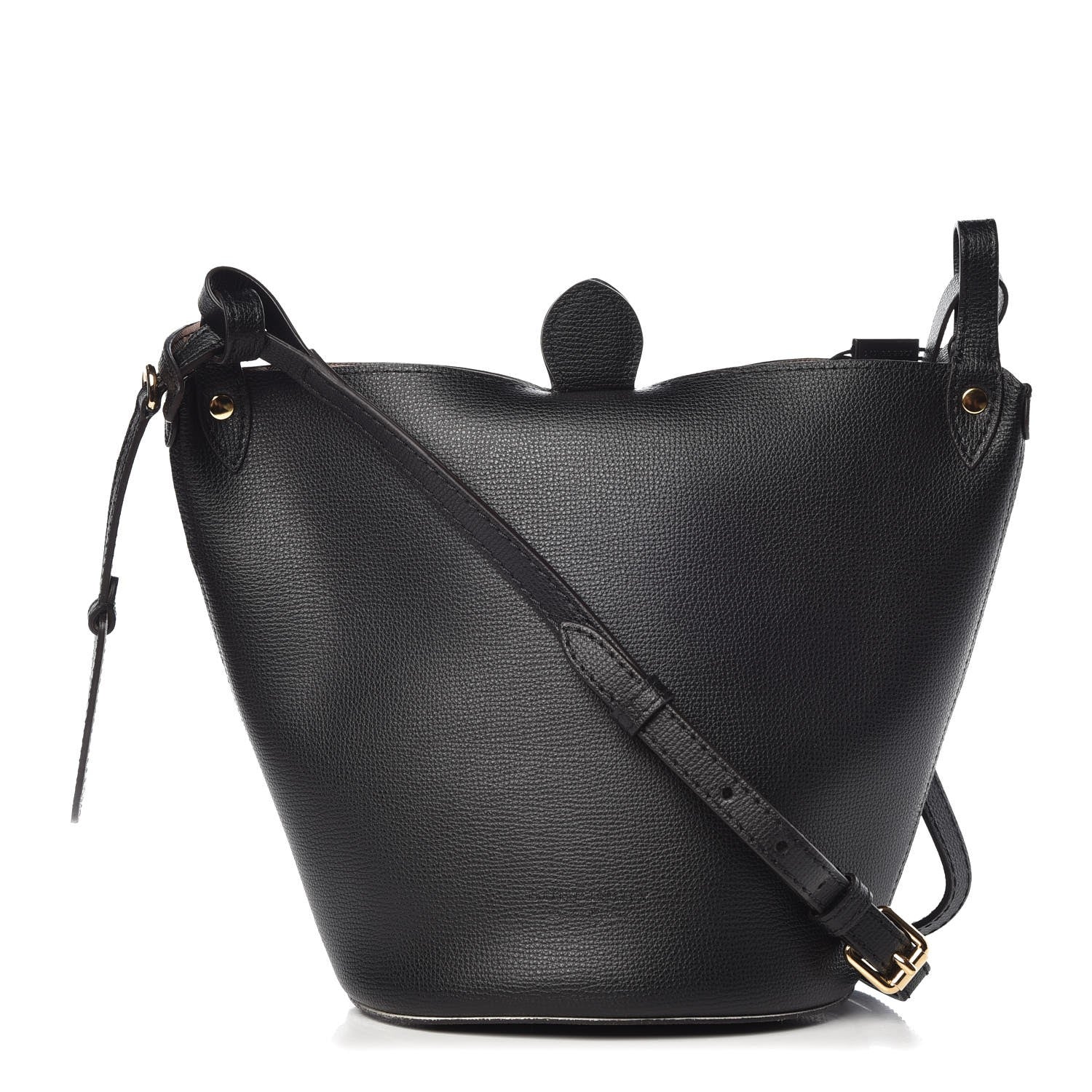 Burberry London Grainy Calfskin Small Lorne Bucket Crossbody Black 1 of 11
