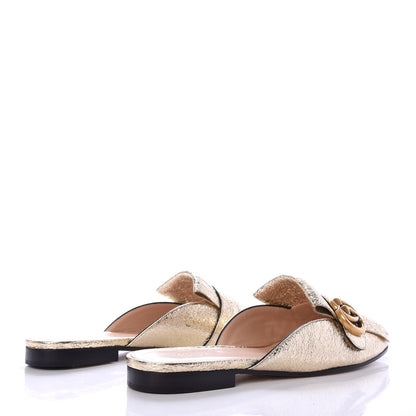 Gucci Galassia Womens GG Marmont Fringe Slippers 37.5 Platino 4 of 12