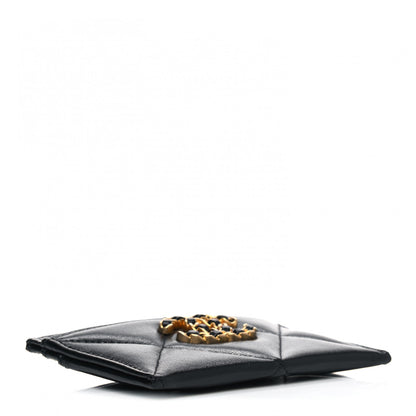 Chanel Lambskin Quilted Chanel 19 Card Holder Black 3 of 6