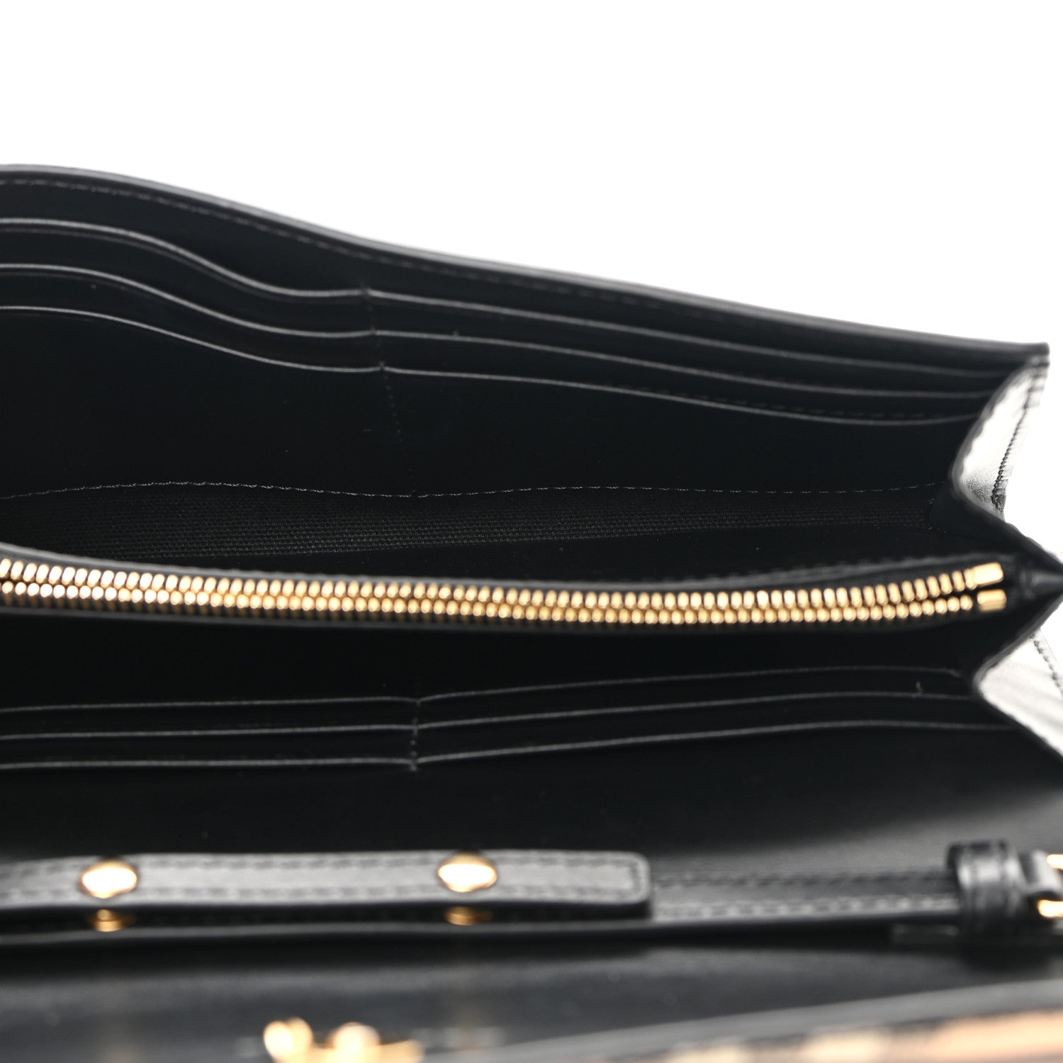 Burberry Haymarket Check Henley Wallet On Chain Black 5 of 10