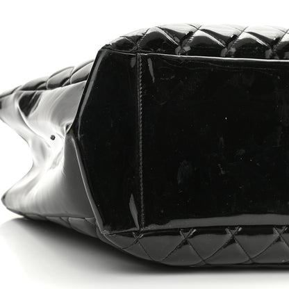 Chanel Patent Quilted Grand Shopping Tote GST Black 9 of 11