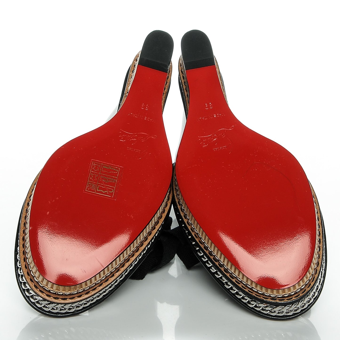 Shiny Calfskin Tribuli 140 Wedge Sandals 39 Black