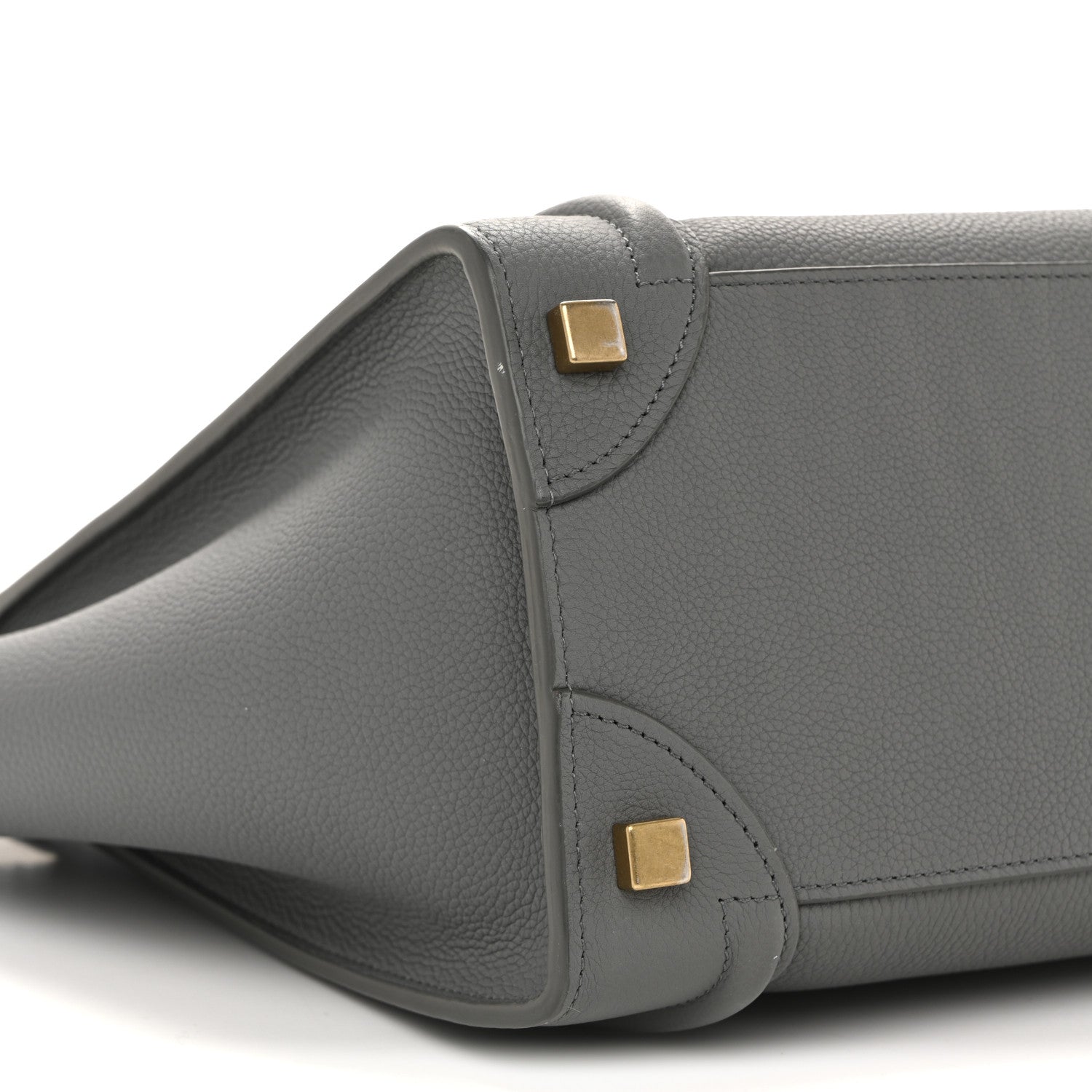 Celine Baby Drummed Calfskin Micro Luggage Kohl 10 of 13