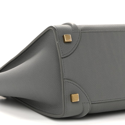 Celine Baby Drummed Calfskin Micro Luggage Kohl 10 of 13