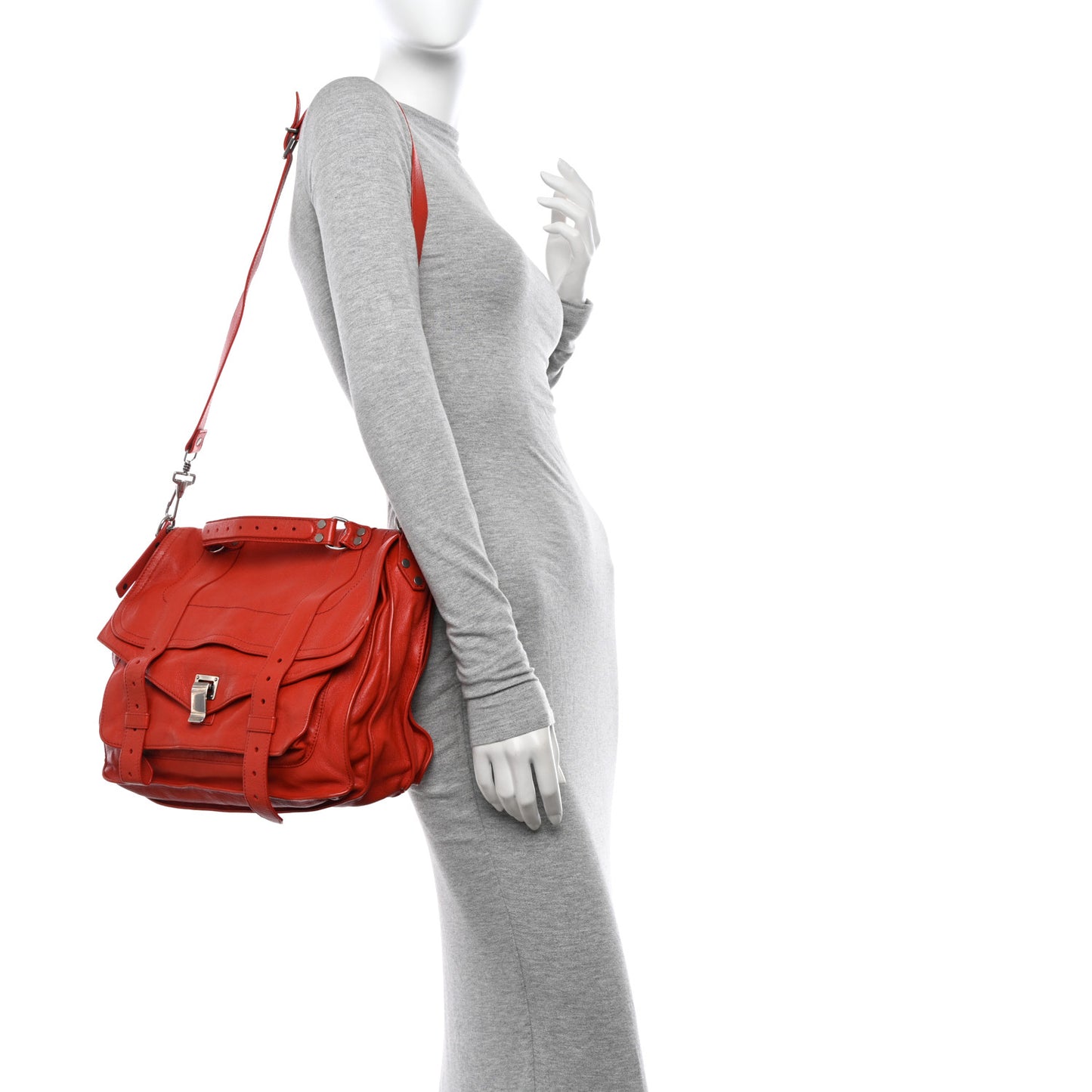 Lambskin PS1 Large Satchel Orange Pepper