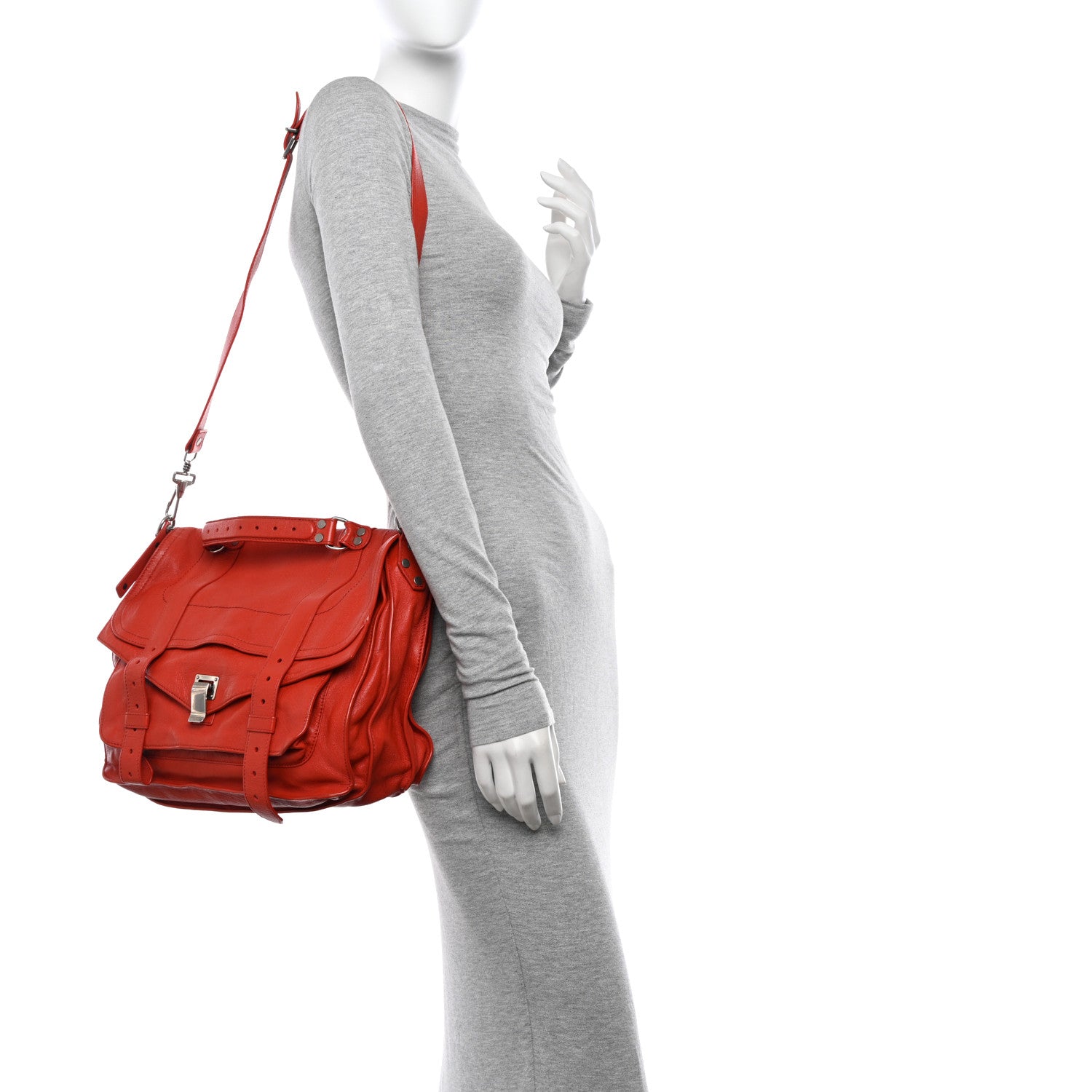 Proenza Schouler Lambskin PS1 Large Satchel Orange Pepper 2 of 10