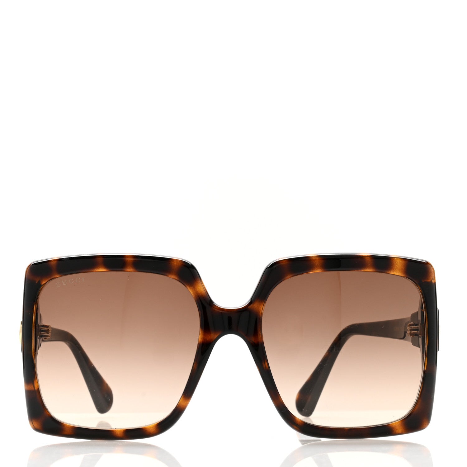 Gucci Acetate Square Frame Sunglasses GG0876S Tortoise 2 of 8