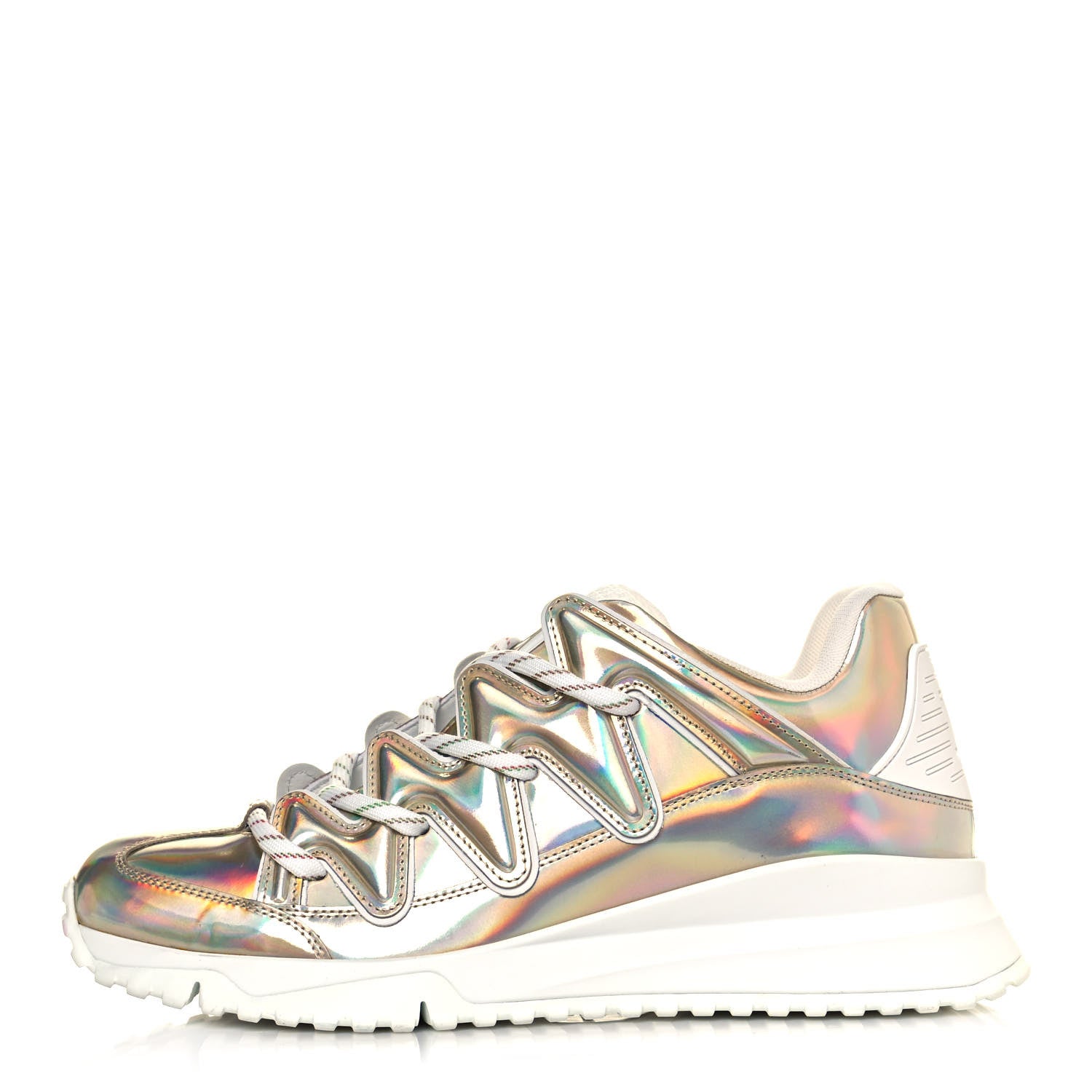 Louis Vuitton Metallic Calfskin Holographic Mens Zigzag Sneakers 8 Multicolor 1 of 6