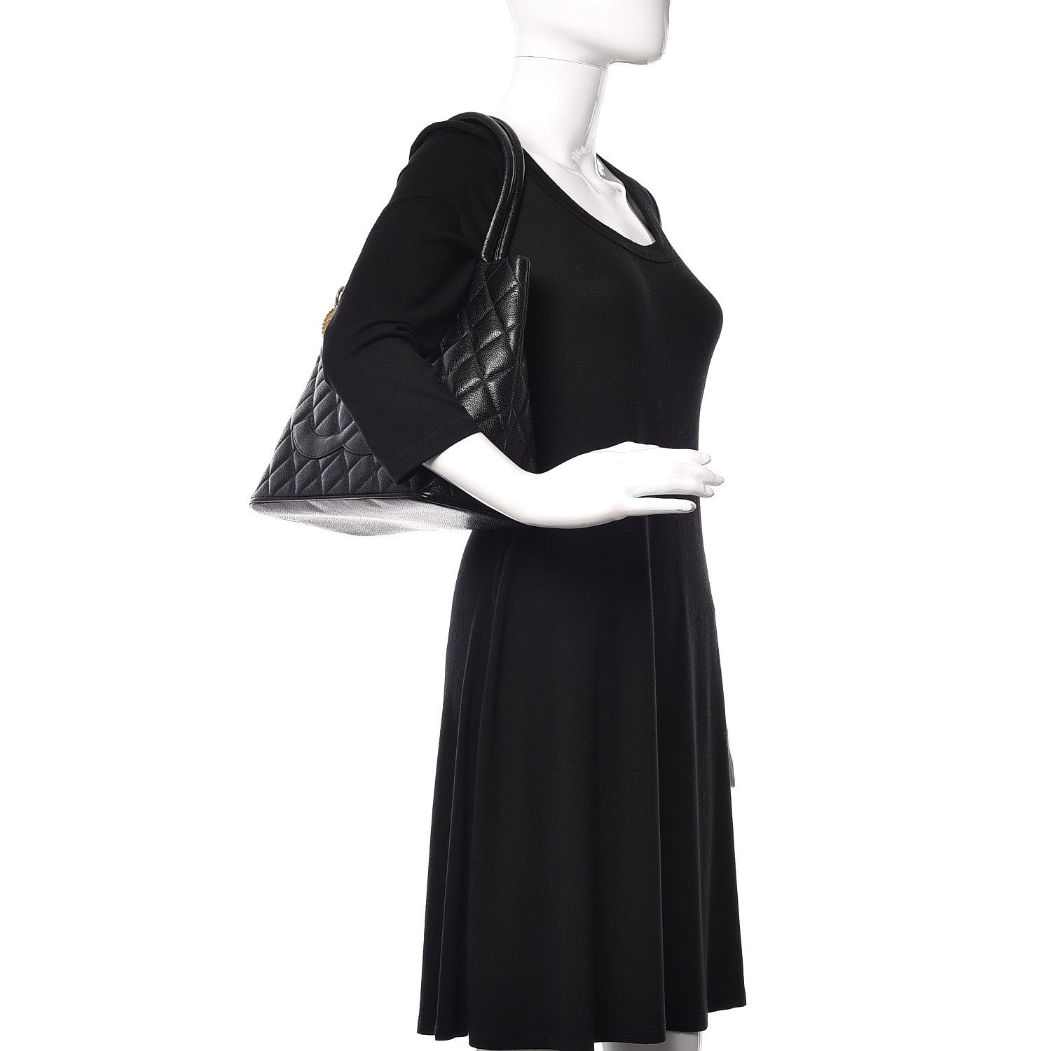 Chanel Caviar Quilted Medallion Tote Black 2 of 12
