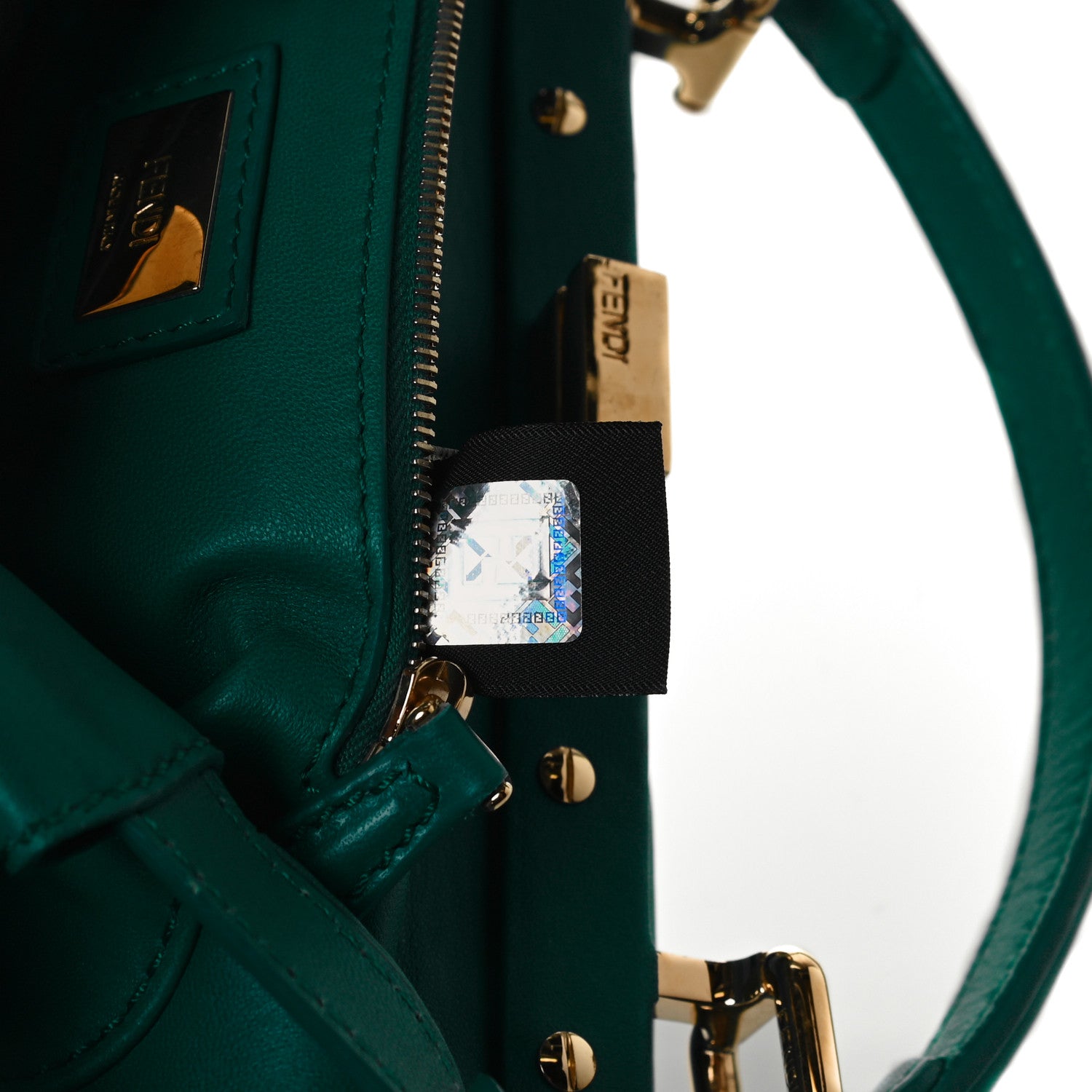 Fendi Nappa Mini Peekaboo Iconic Satchel Lago 7 of 9