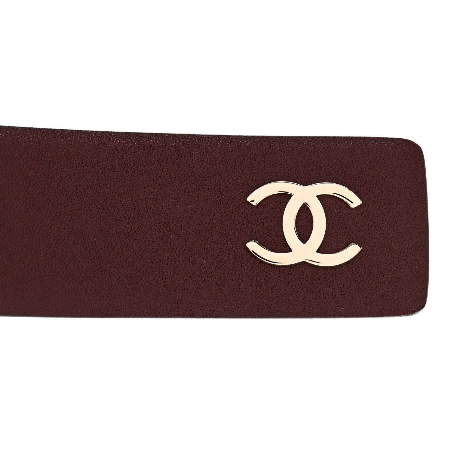 Chanel Calfskin Lambskin Metal Chain Reversible Belt 70 28 Black Burgundy 9 of 9