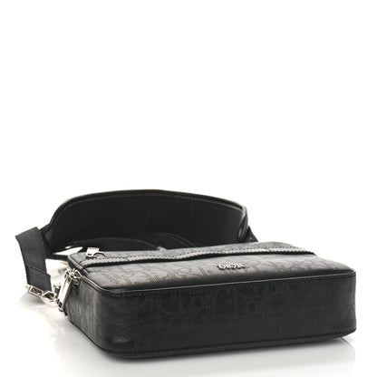 Christian Dior Calfskin Perforated Oblique Galaxy Safari Messenger Bag Black 4 of 8