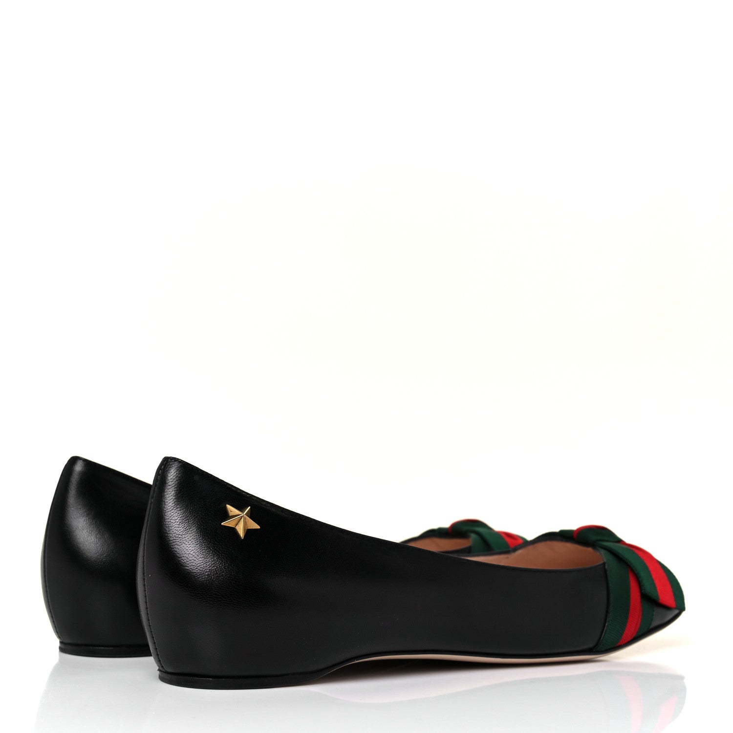 Gucci Calfskin Web Ballerina Flat 39 Black 4 of 9