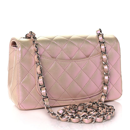 Chanel Iridescent Calfskin Quilted Mini Rectangular Flap Pink 3 of 10