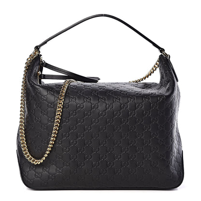 Gucci Guccissima Signature Large Linea A Hobo Black 1 of 9