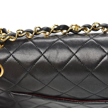 Chanel Lambskin Quilted Medium Double Flap Black 17 of 17
